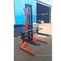 NIULI  Heavy duty manually operated forklift wide stackers 1Ton 2m 2.5m 3.0m Straddle leg hand stacker lifters